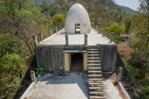 Meditation dome eggman Beatles Ashram Rishikesh India