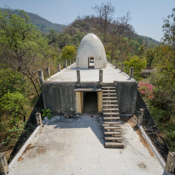 Meditation dome eggman Beatles Ashram Rishikesh India