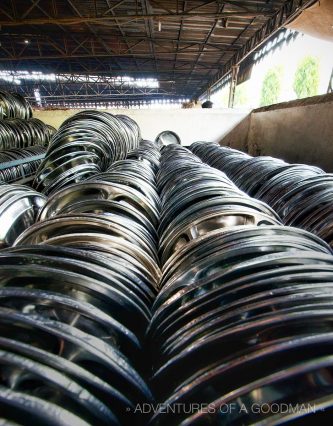 Rows and rows of plates at the Golden Temple Free Kitchen - Guru-Ka-Langar