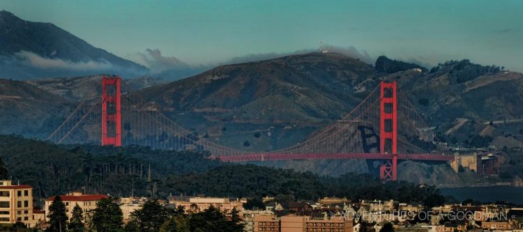 The Golden Gate Bridge, as seen from Buena Vista Park