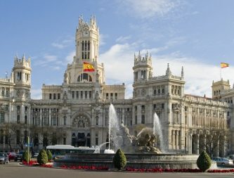 Madrid Cibeles Fountain and town hall