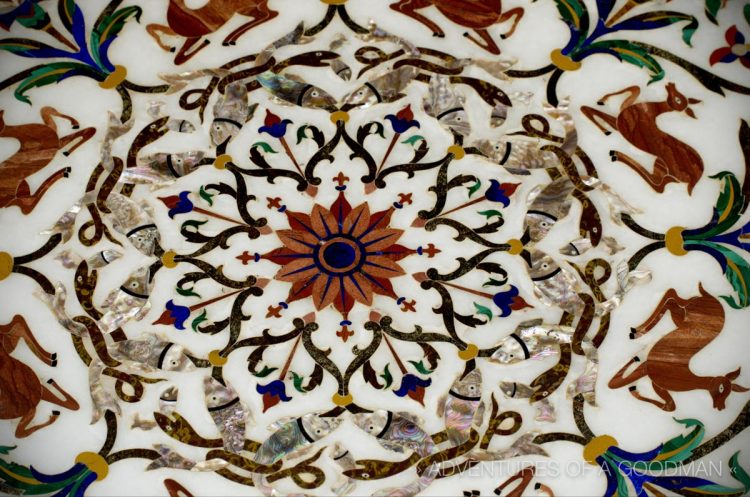 Inlaid marble at the Golden Temple