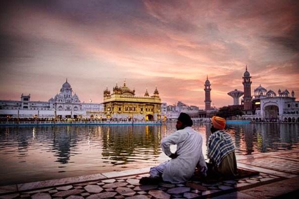 Sunrise at the Golden Temple in Amritsar, India