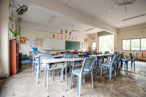 A classroom at Wat Pa Pao in Chiang Mai, Thailand