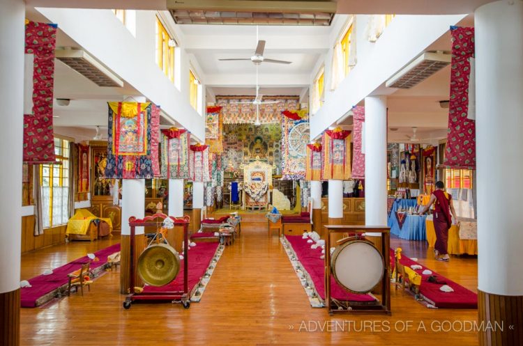 Inside Tsuglagkhang: the temple inside the Dalai Lama compound