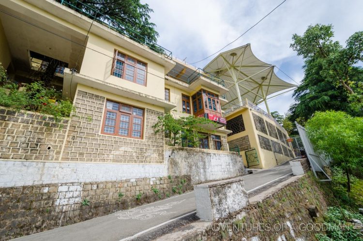 The outer walls of the Dalai Lama Complex in McLeod Ganj, Dharamasala, India