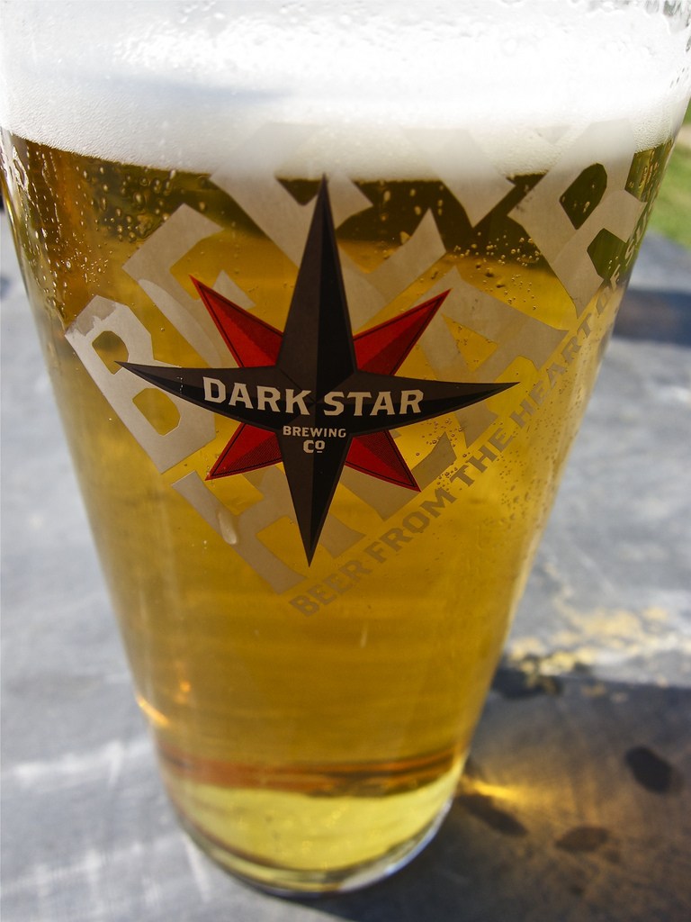 Mmmm...frothy Dark Star brew