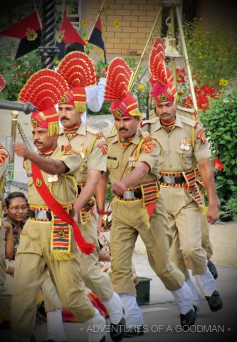 Members of the India Border Security Force in their daily dance of faux-aggression