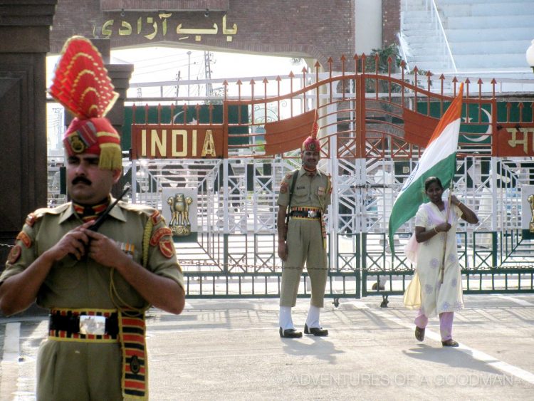 The gate to Pakistan at the Indian border of Wagha