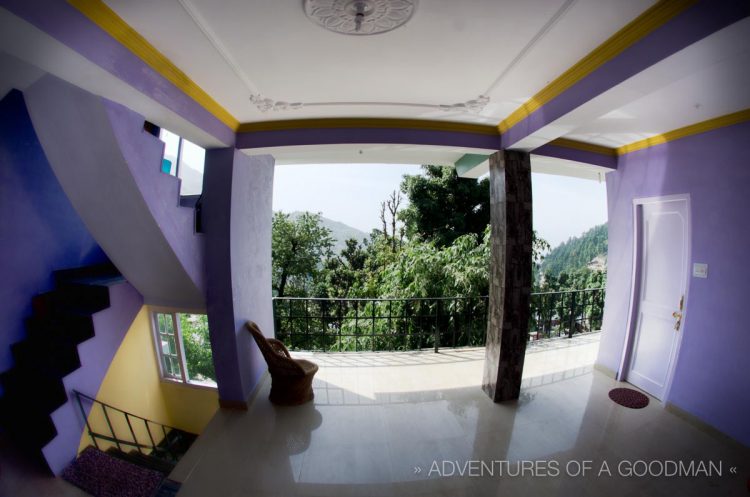 The foyer outside our third floor suite at Bhagsu Villas