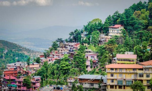 The McLeod Ganj skyline in Dharamasala, India