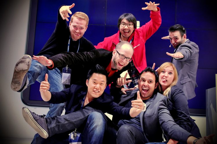 The Samsung Presentation Crew – Chris, Haksu, Florin, Austin, Me, Dario & Christina