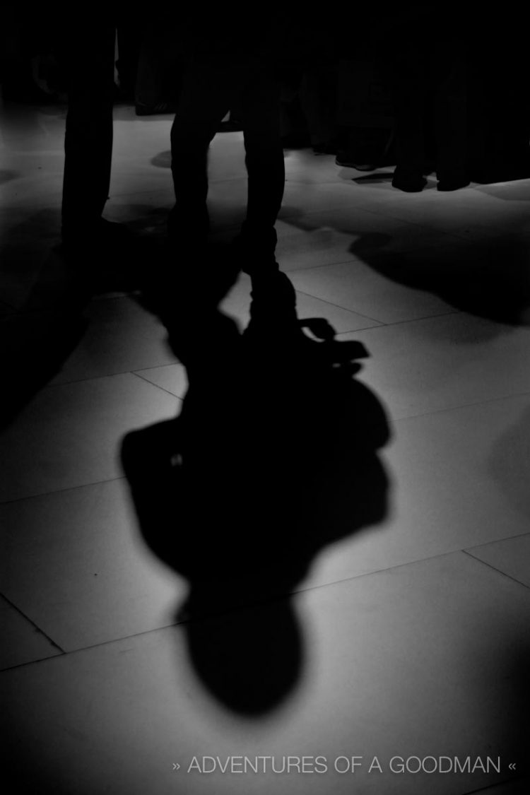 Shadows at the Nikon booth during Photokina 2012