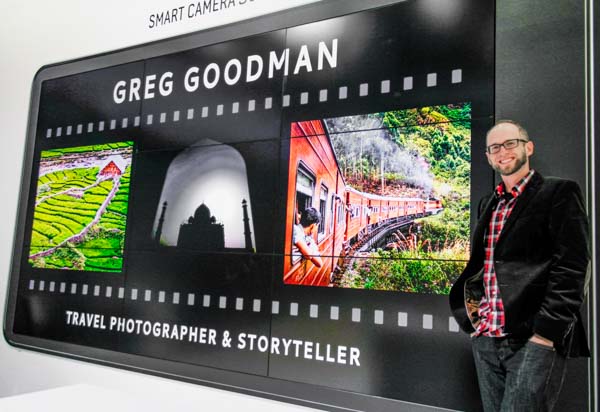 In front of my presentation at Photokina on the first day of the trade fair