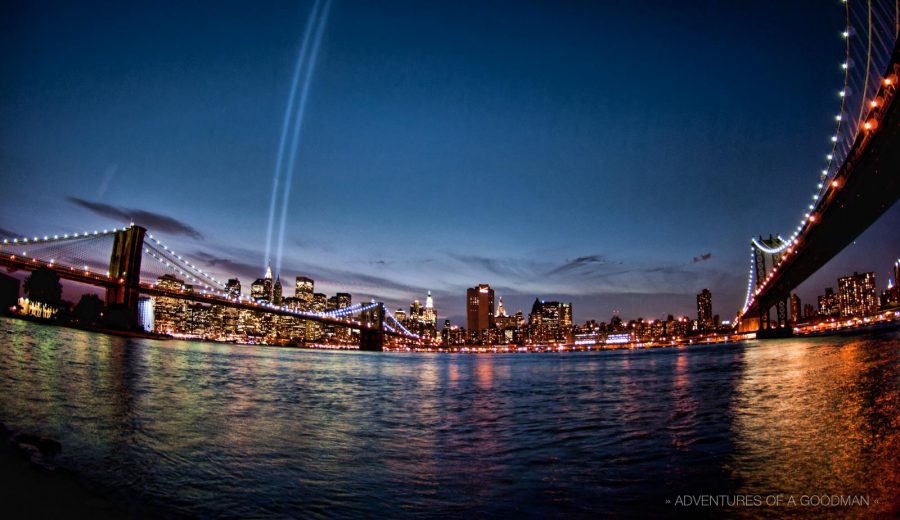 Every year on September 11, twin towers of light are sent into the heavens from downtown Manhattan to commemorate the 9/11 terrorist attacks on the World Trade Center