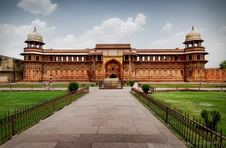 A beautiful old building inside the Agra Fort complex