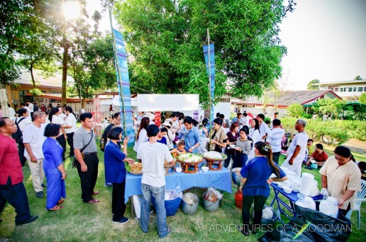 Free food stalls were everywhere