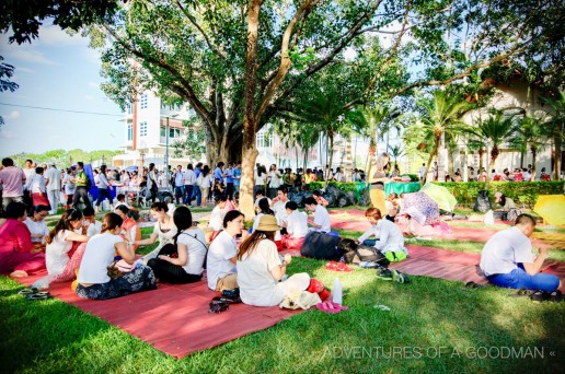 We all had a lovely picnic before Yi Peng