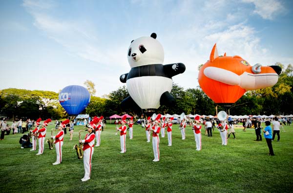 the Thailand International Balloon Festival at Chiang Mai Gymkhana Golf Club