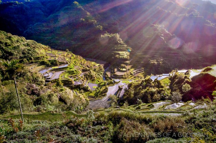 The first stop (at 7:37 am) on our tour of the Banaue region's rice terraces