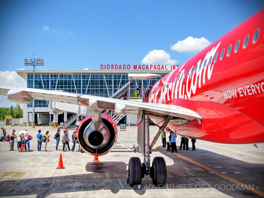 The Air Asia plane that flew me to Taiwan from Clark International Airport in the Philippines