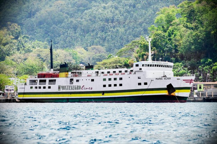 The Maria Xenia Montenegro Lines Ferry from Romblon Island to Batangas Pier in the Philippines