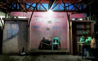 A comfort room at a bus rest stop in Bontoc Provence