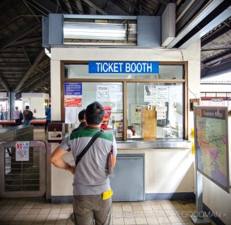 The LRT subway ticket booth that was the inspiration for the story to the left