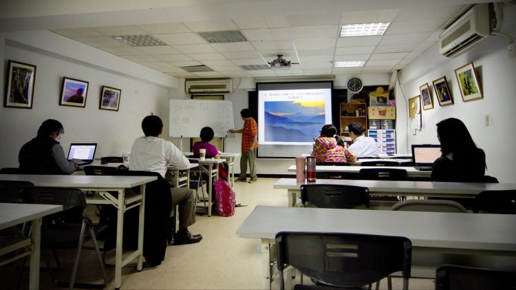 Professor Yang Teaching the Class