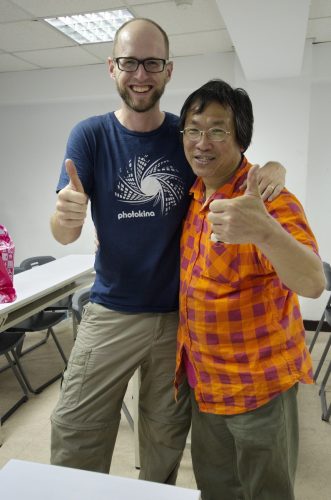 With Professor Yang at his photography class in Taipei, Taiwan