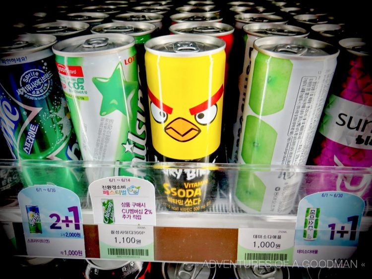 Angry Birds – the Vitamin Soda Energy Drink. Yeah, because that sounds healthy!