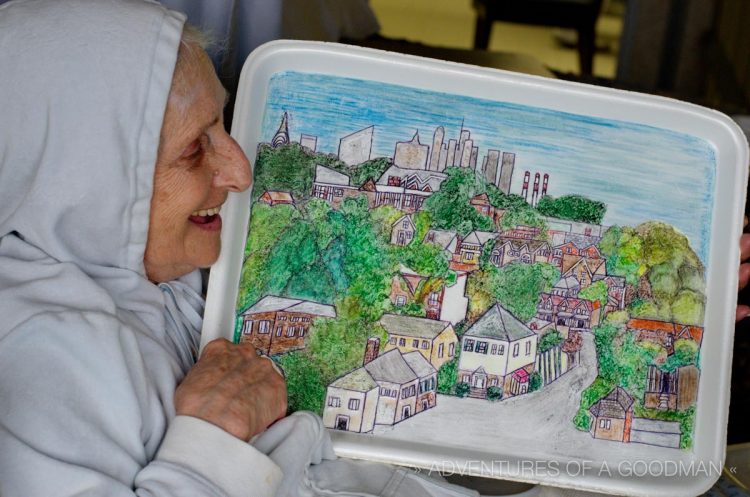 Aunt Joan and her amazing styrofoam tray art