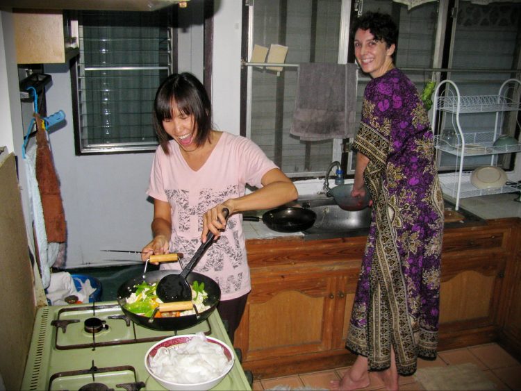 On a few occasions, we actually convinced Naa, the housekeeper, to cook with us