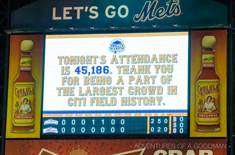 The 2013 All Star Game boasted the largest crowd in Citi Field history