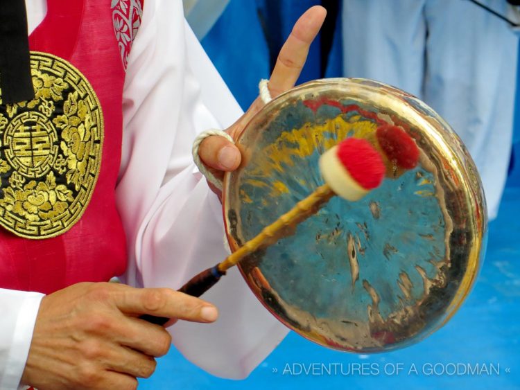 A traditional Pungmul gong