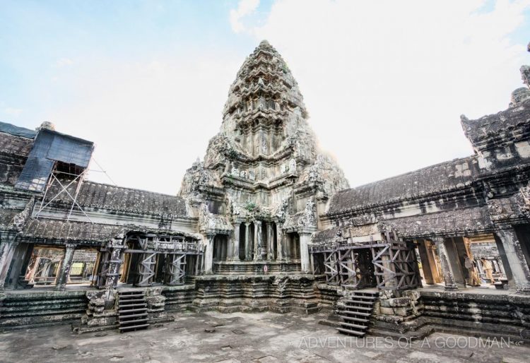 The center tower of Angkor Wat.