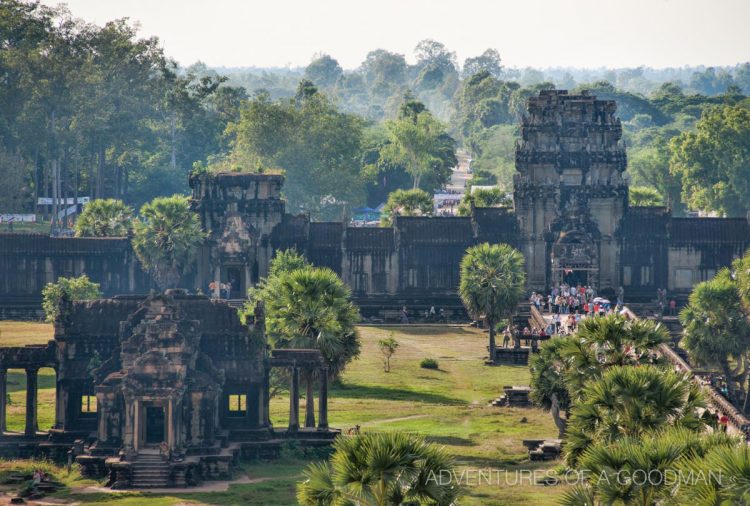 The main entrance to Angkor Wat.