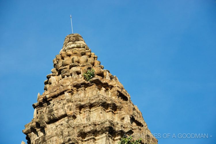 Note the incredible carvings that cover the central tower.