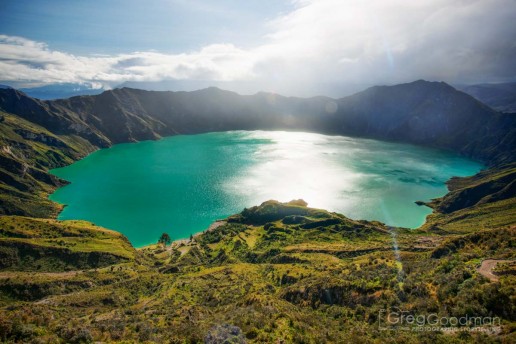 An inactive volcano at Quilotoa, Ecuador