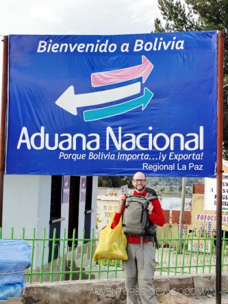 Me at the Peru-Bolivia border