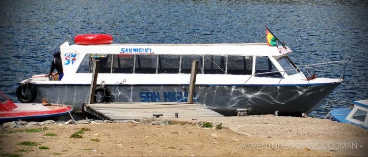 For 2 Bolivianos, the San Miguel ferried us across Lake Titicaca.