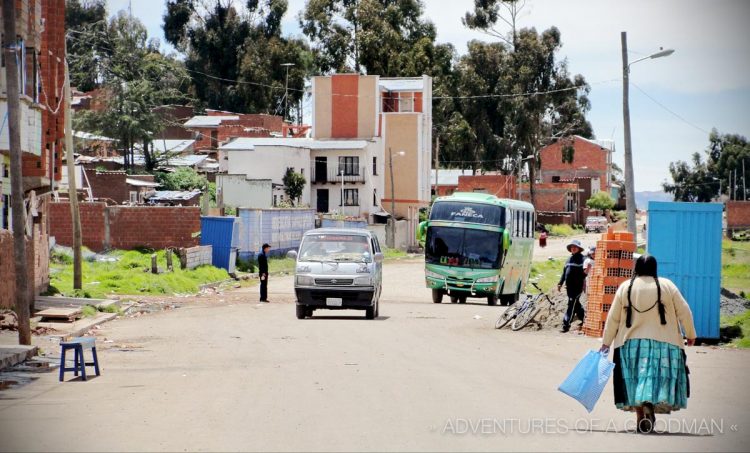 Our green bus driving down the street was a site for sore eyes!