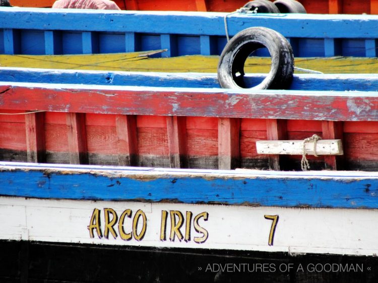 Luckily, the shores of Tiquina, Bolivia, are lined with boats of all shapes, sizes and colors.