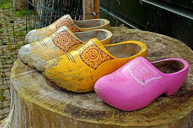 Dutch clogs for sale - photograph by Dennis Jarvis