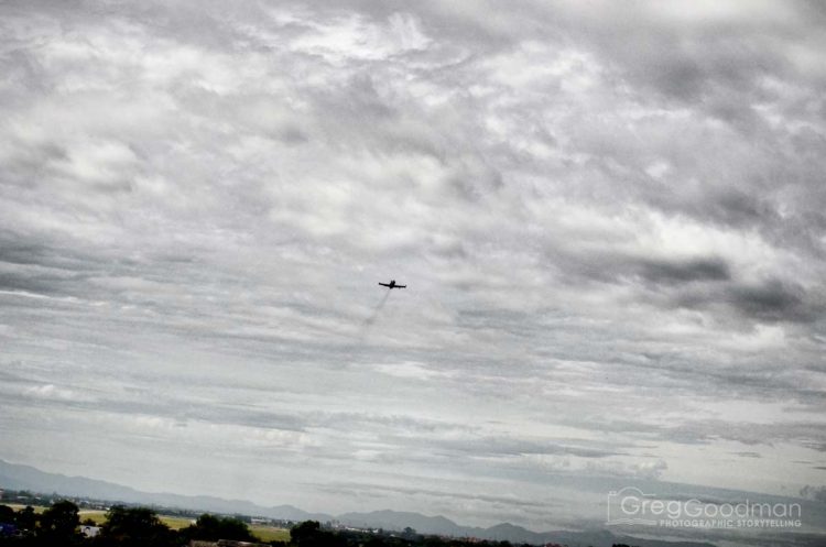 An airplane takes off from the Chiang Mai International Airport