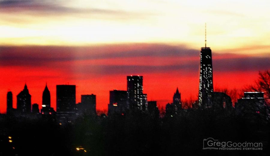 The New York City skyline from the outskirts of Queens.
