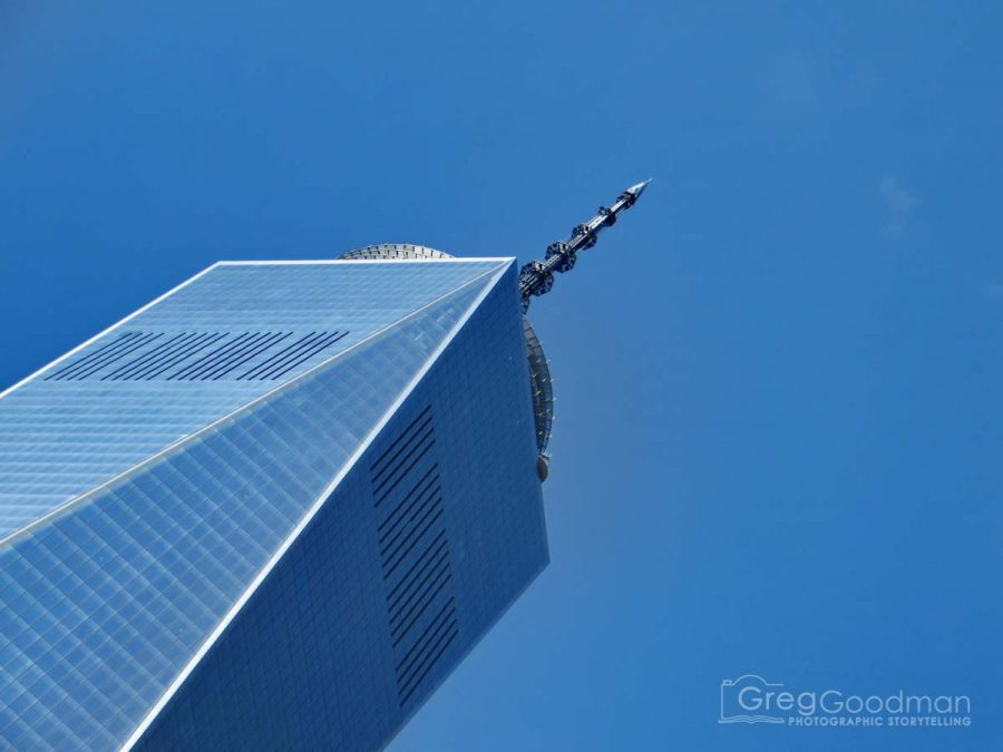 The top of the Freedom Tower in New York City