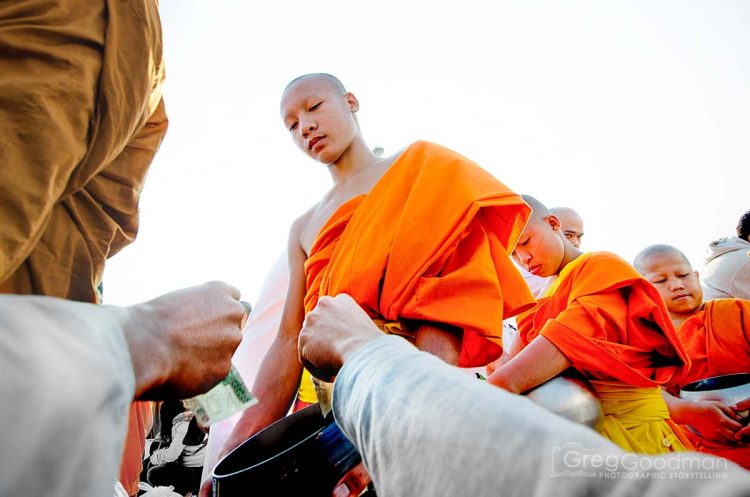 Sometimes the monks received money as an offering