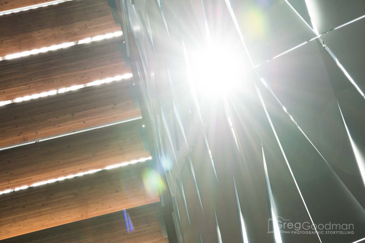 The slotted openings in the walls allow sunlight to bathe the church’s interior