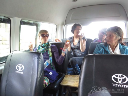ur microbus from Chachapoyas to Kuelap, Peru.